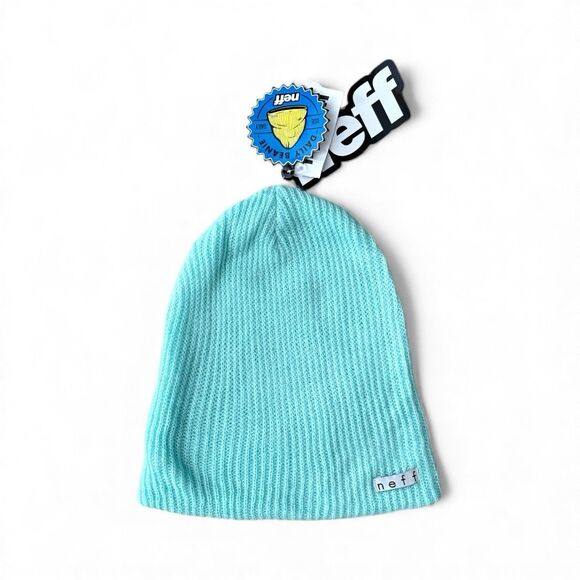 NEFF Daily Heather Beanie Teal/ White Unisex Hat Winter Head Wear NWT - Picture 2 of 2